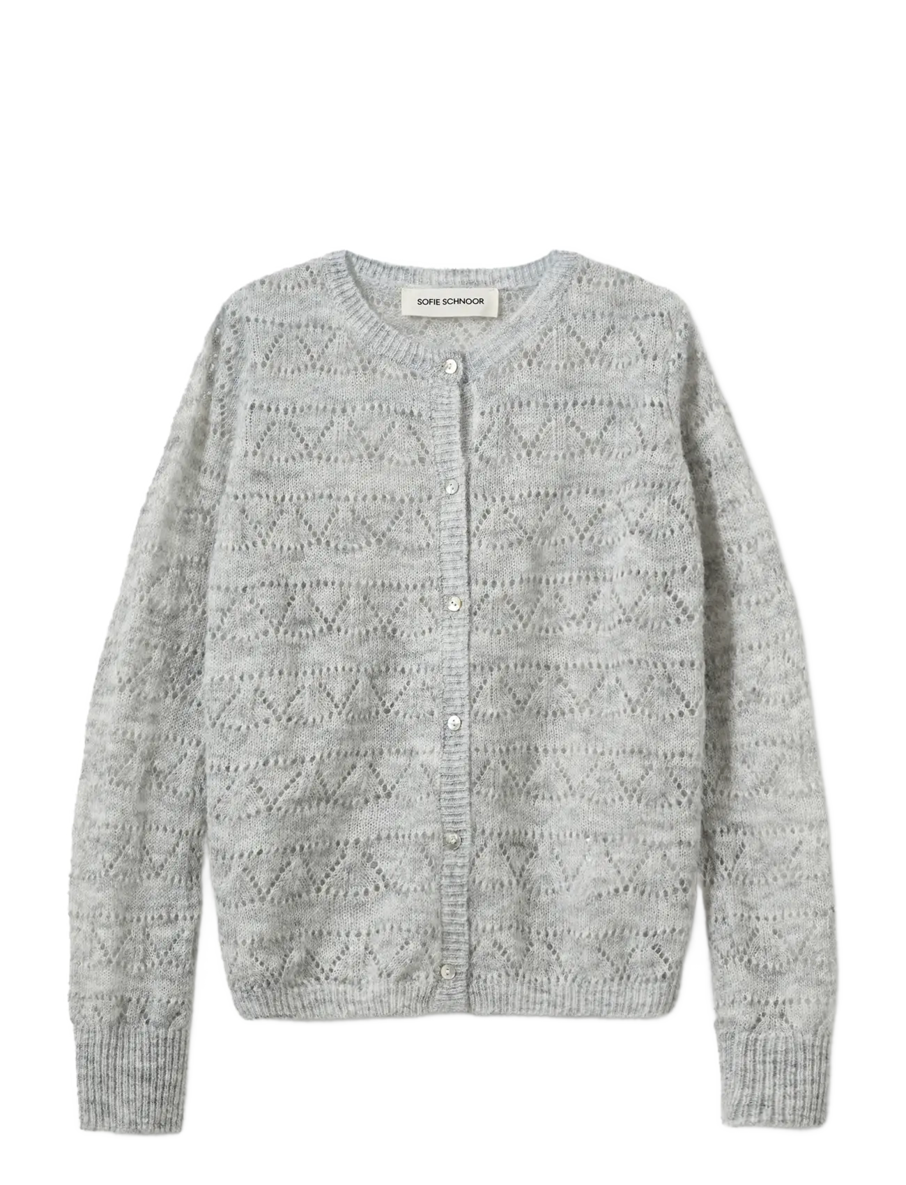 Sofie Schnoor Young Cissesy Cardigan, 164, Grey, Strik > Cardigans, Børn