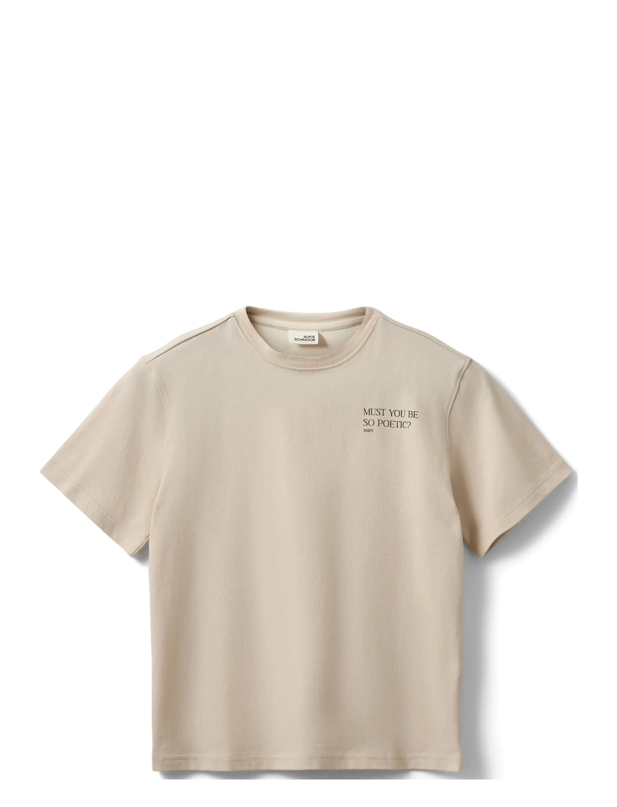 Sofie Schnoor Young VeraSY T-shirt - Teens 140-176 - FOG / beige