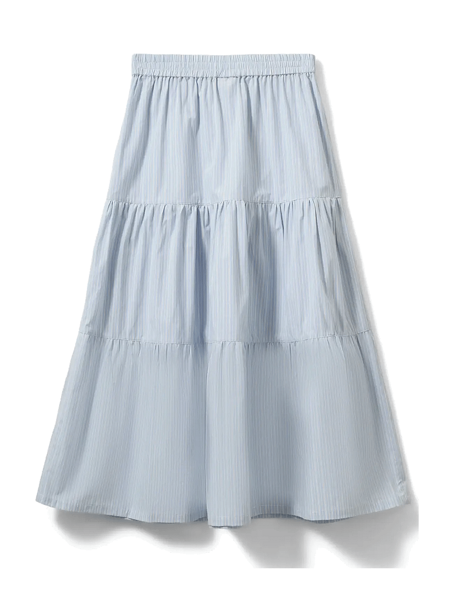 Sofie Schnoor Young - ViviSY Skirt - midihameet - light blue striped - 1
