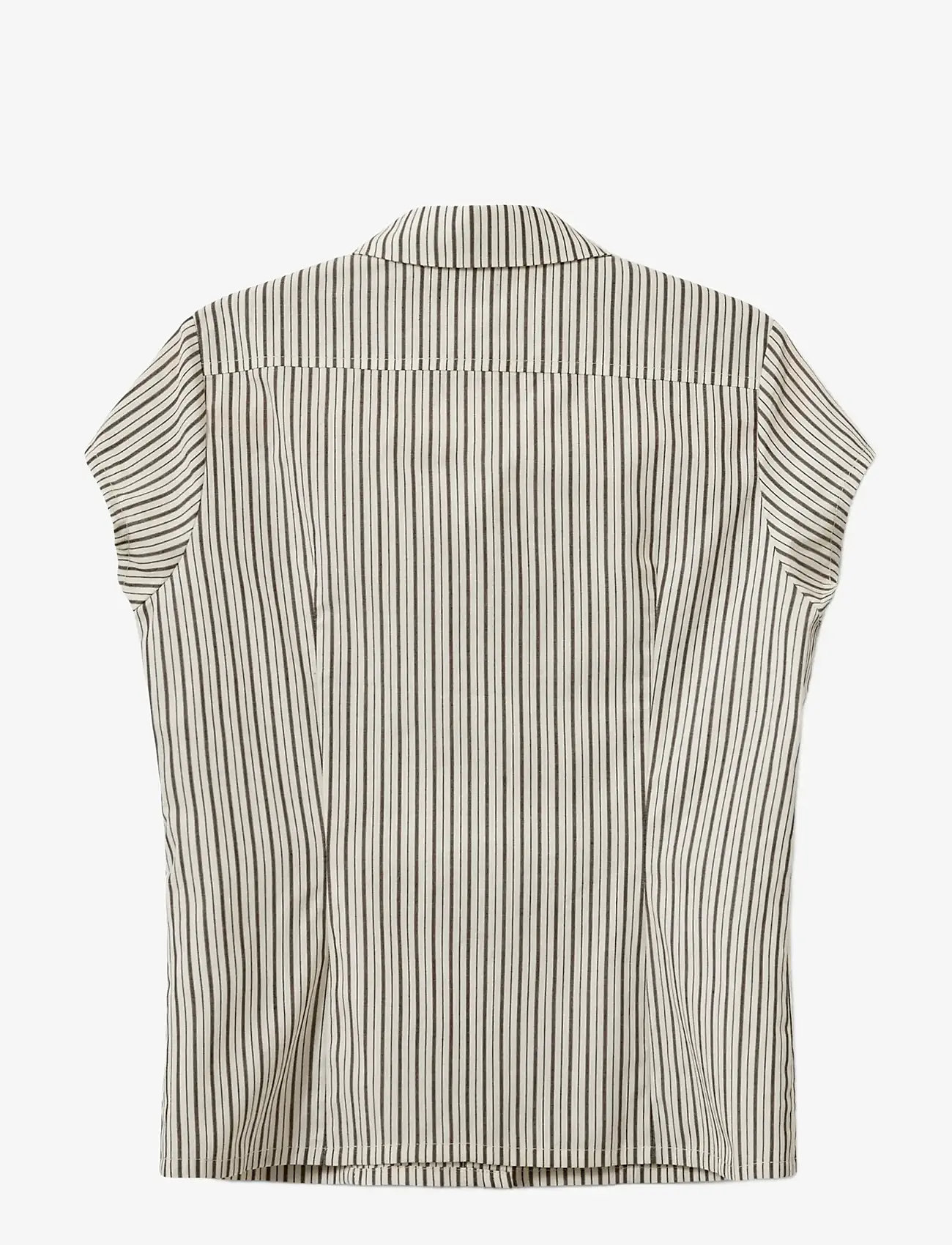Sofie Schnoor Young - LilyanSY Shirt - lühikeste varrukatega särgid - brown striped - 1