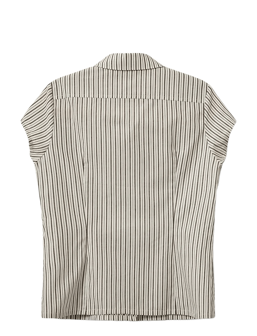 Sofie Schnoor Young - LilyanSY Shirt - lühikeste varrukatega särgid - brown striped - 1