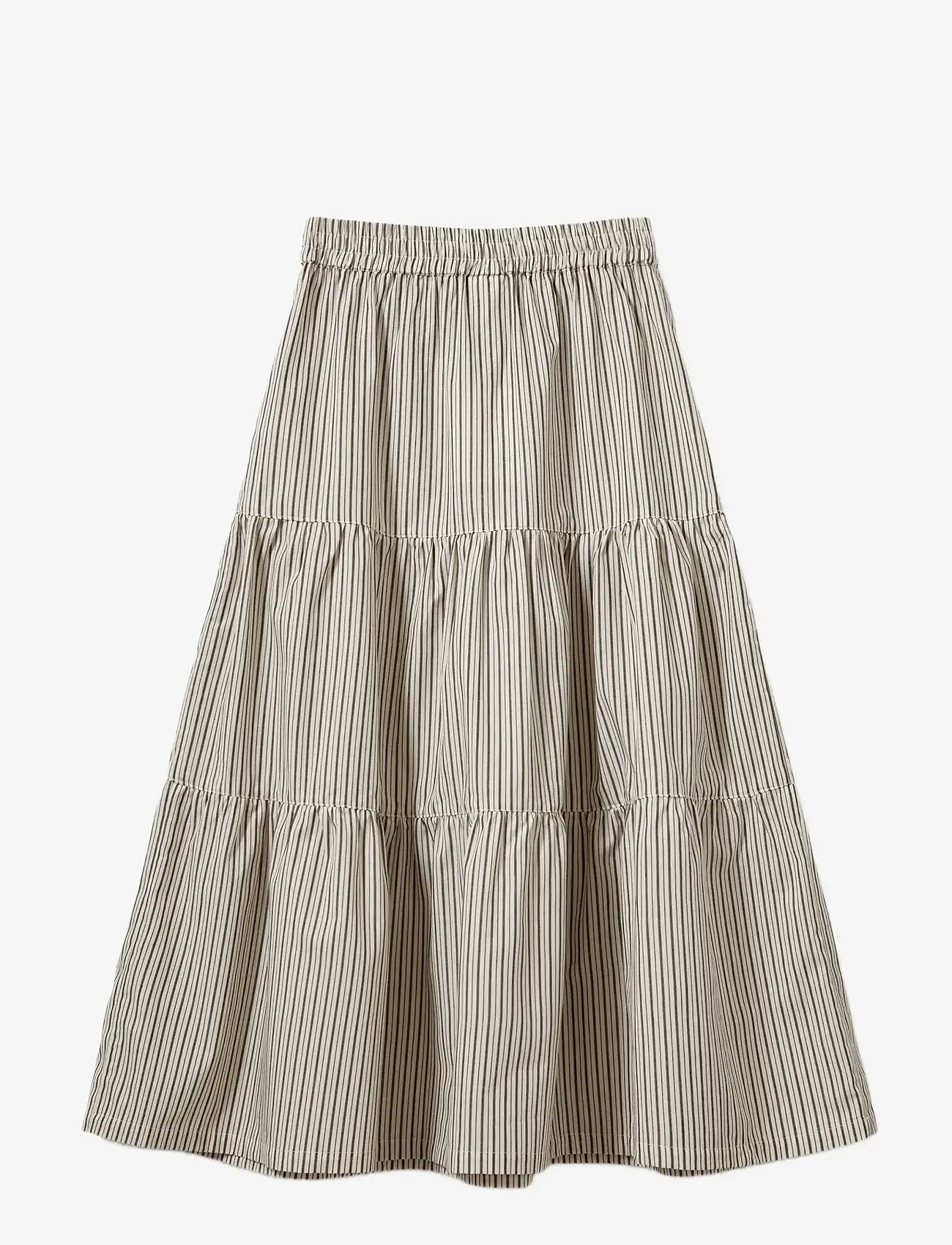 Sofie Schnoor Young - ViviSY Skirt - midi nederdele - brown striped - 1