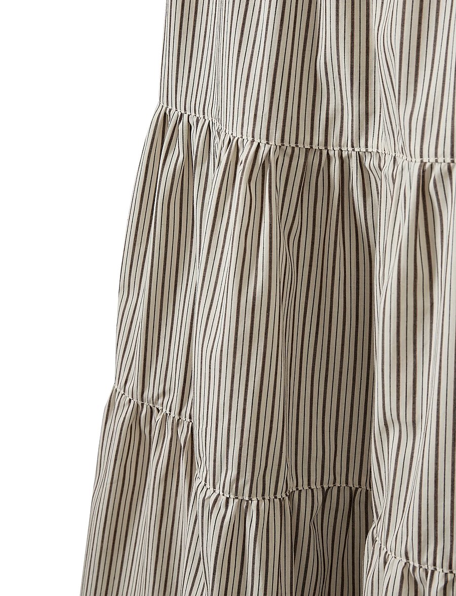 Sofie Schnoor Young - ViviSY Skirt - midi nederdele - brown striped - 2