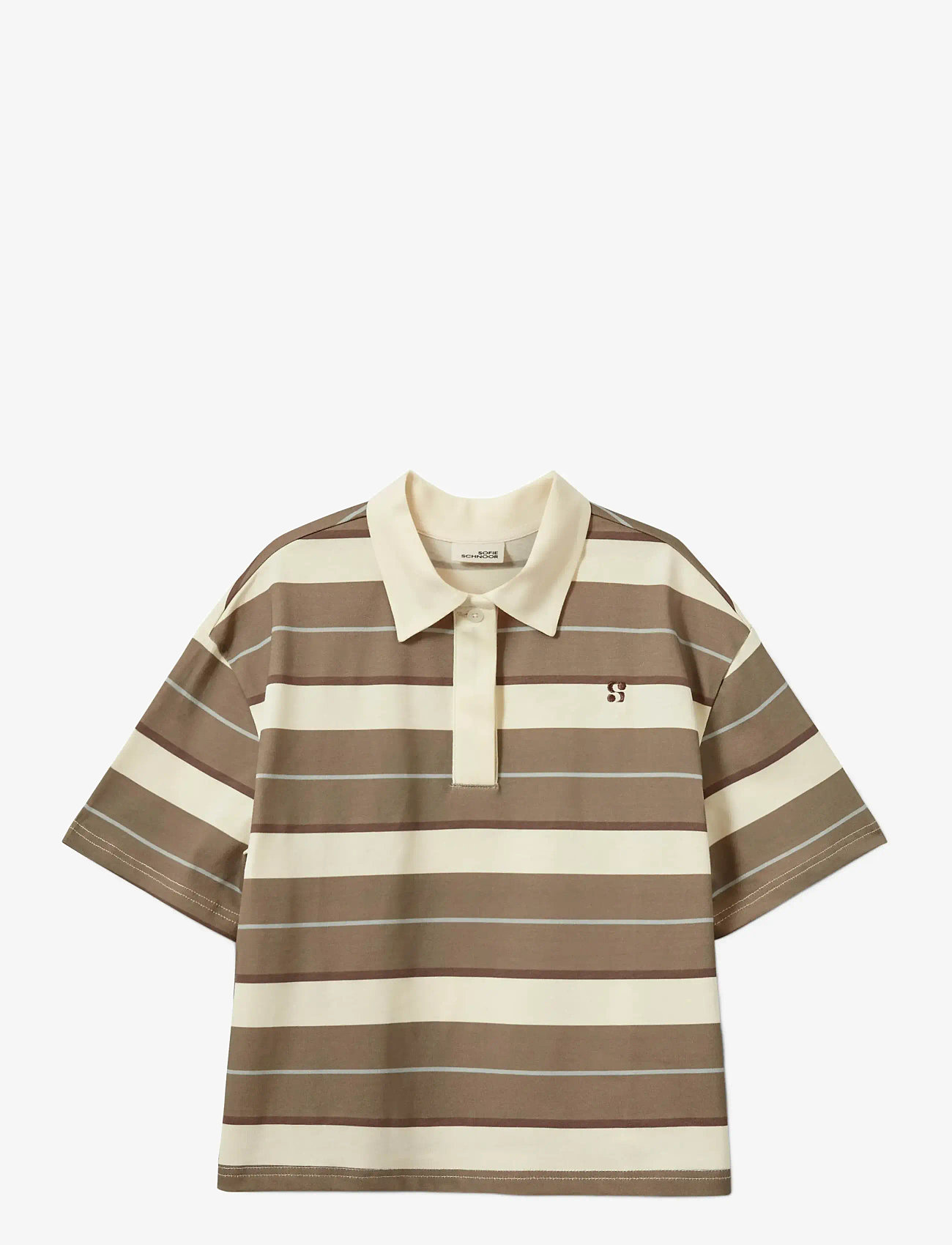 Sofie Schnoor Young - PilSY Polo T-Shirt - short-sleeved polos - off white striped - 0