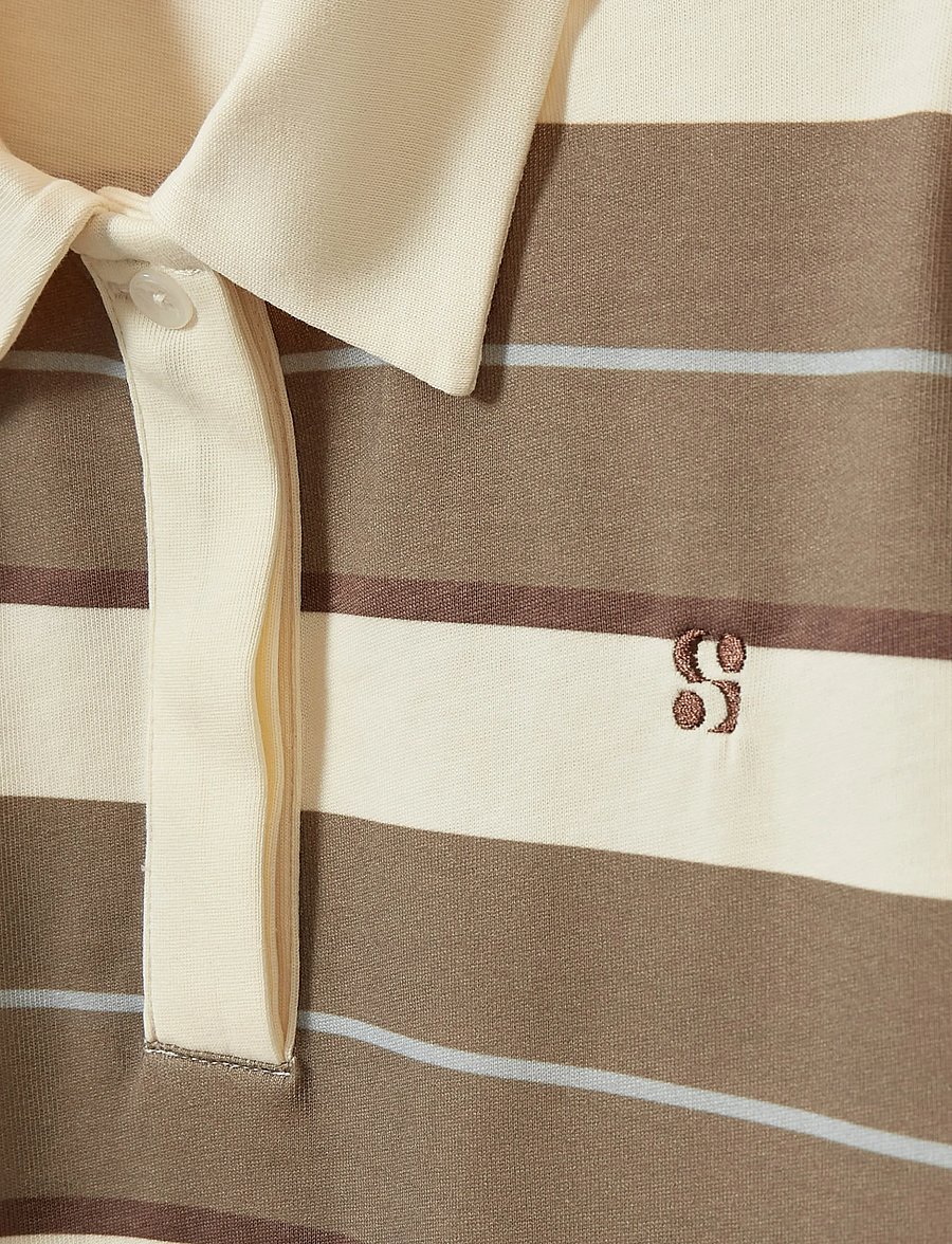 Sofie Schnoor Young - PilSY Polo T-Shirt - kurzärmelig - off white striped - 2