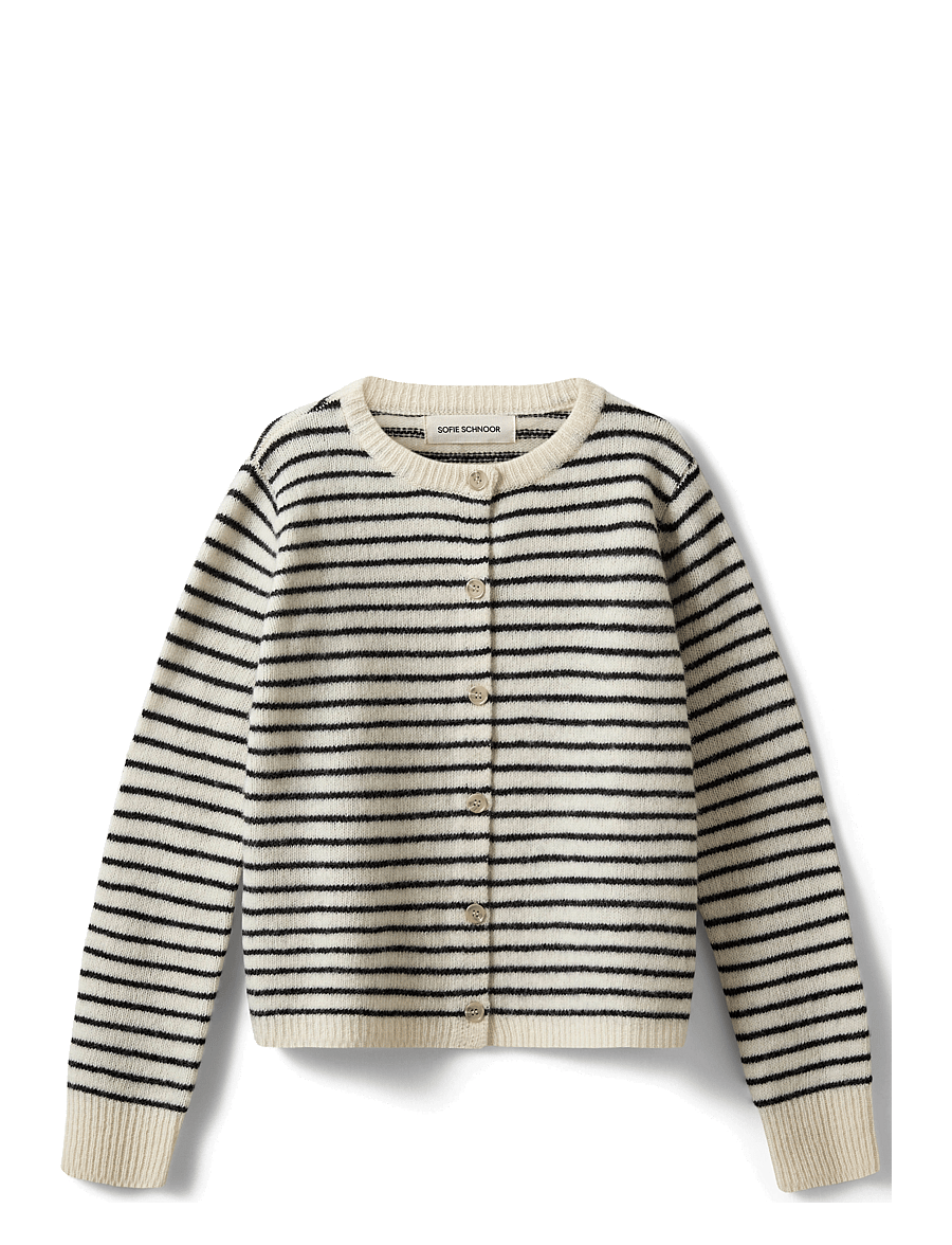 Sofie Schnoor Young - CISSESY CARDIGAN - kardigany - off white striped - 0