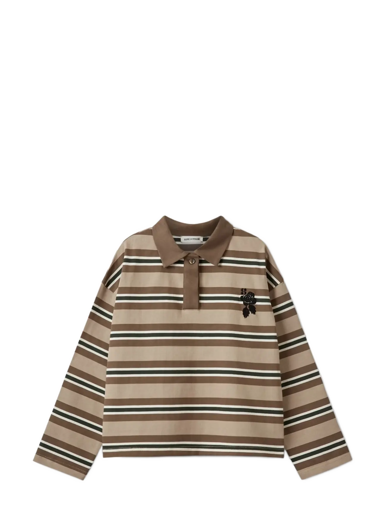 Sofie Schnoor Young Priasy Moomin Polo, 128, Brown, Polo Skjorter > Langærmede Polo Shirts, Børn