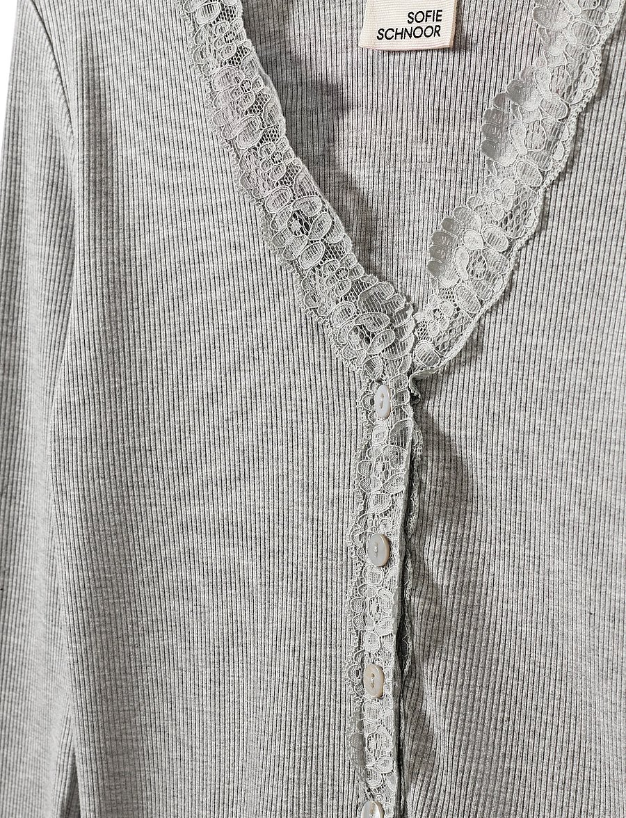 Sofie Schnoor Young - ANYIASY CARDIGAN - cardigans - grey melange - 2