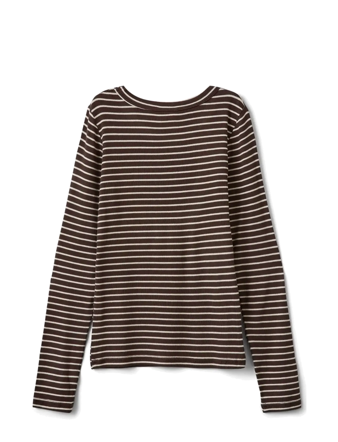 Sofie Schnoor Young - PETRICIASY LS T-SHIRT - långärmade t-shirts - brown striped - 1