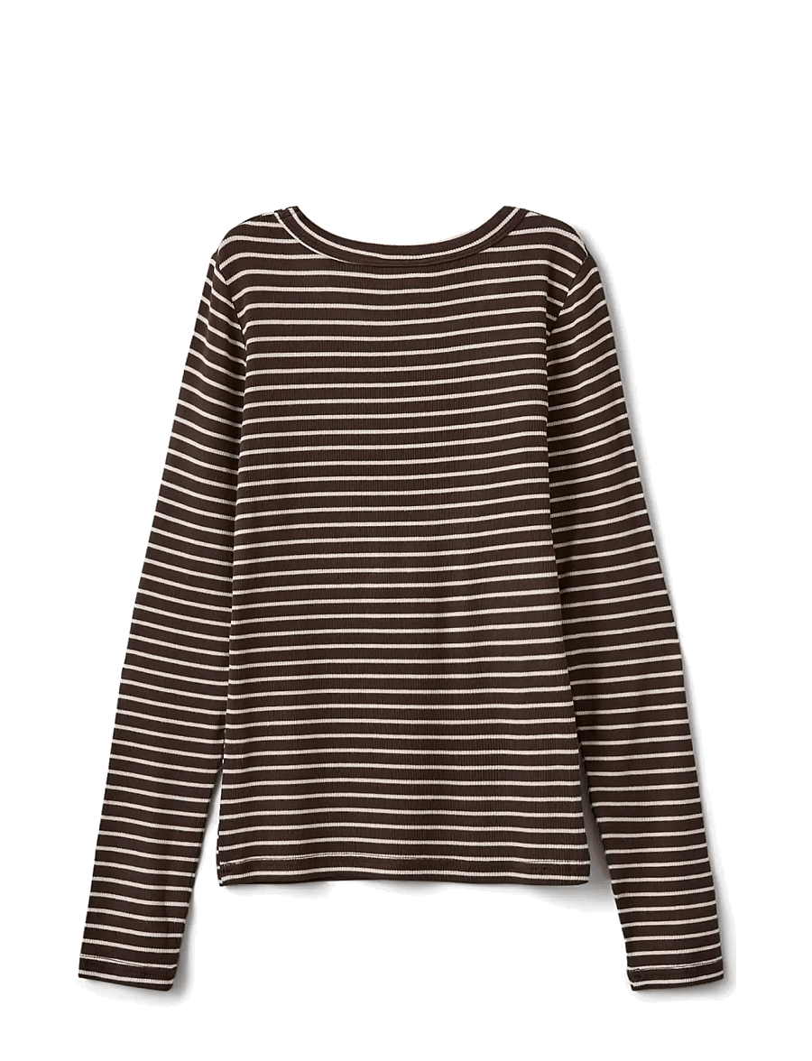 Sofie Schnoor Young - PETRICIASY LS T-SHIRT - langärmelig - brown striped - 1
