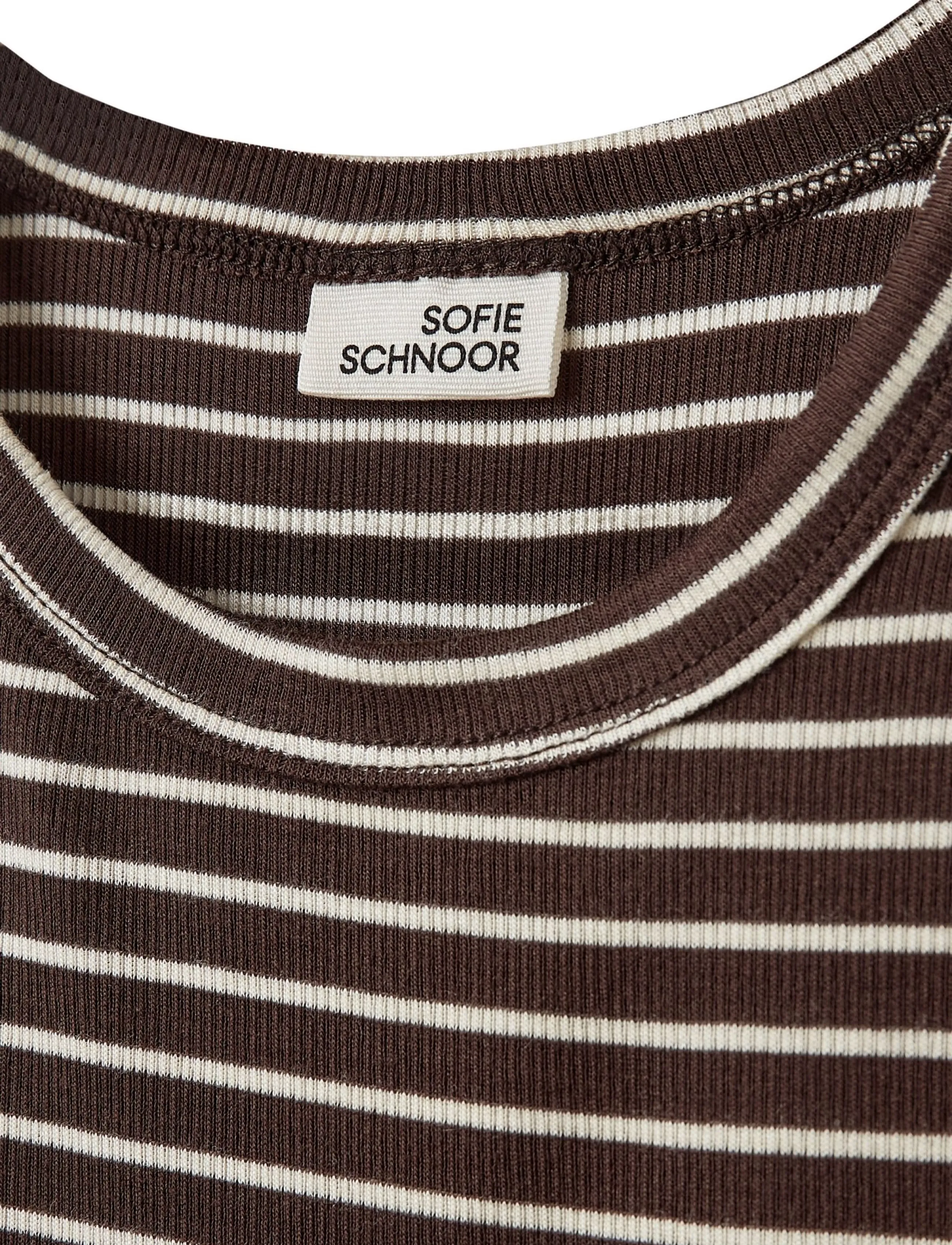Sofie Schnoor Young - PETRICIASY LS T-SHIRT - långärmade t-shirts - brown striped - 2