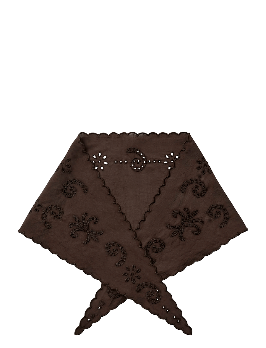 Sofie Schnoor Young - TEASY SCARF - halsdukar - dark brown - 0