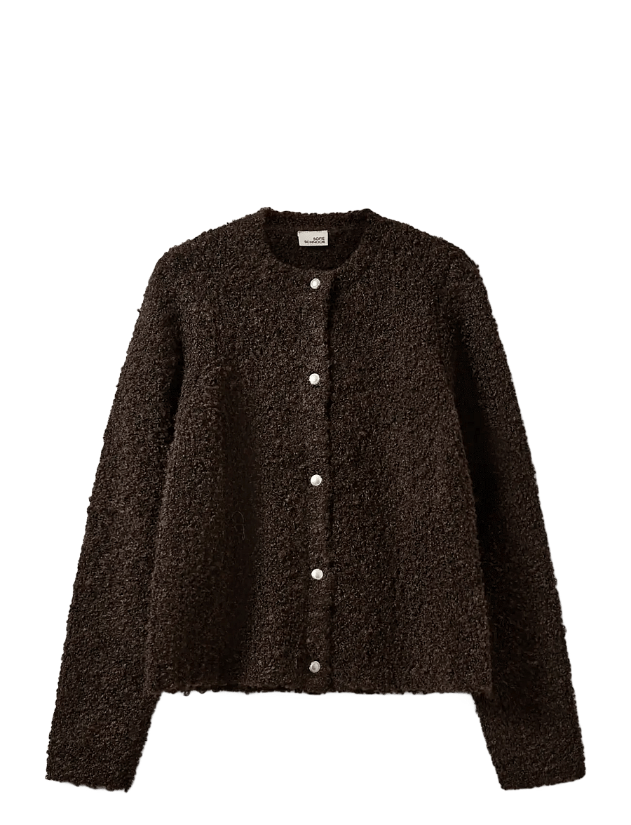 Sofie Schnoor Young - KYRASY CARDIGAN - koftor - dark brown - 0