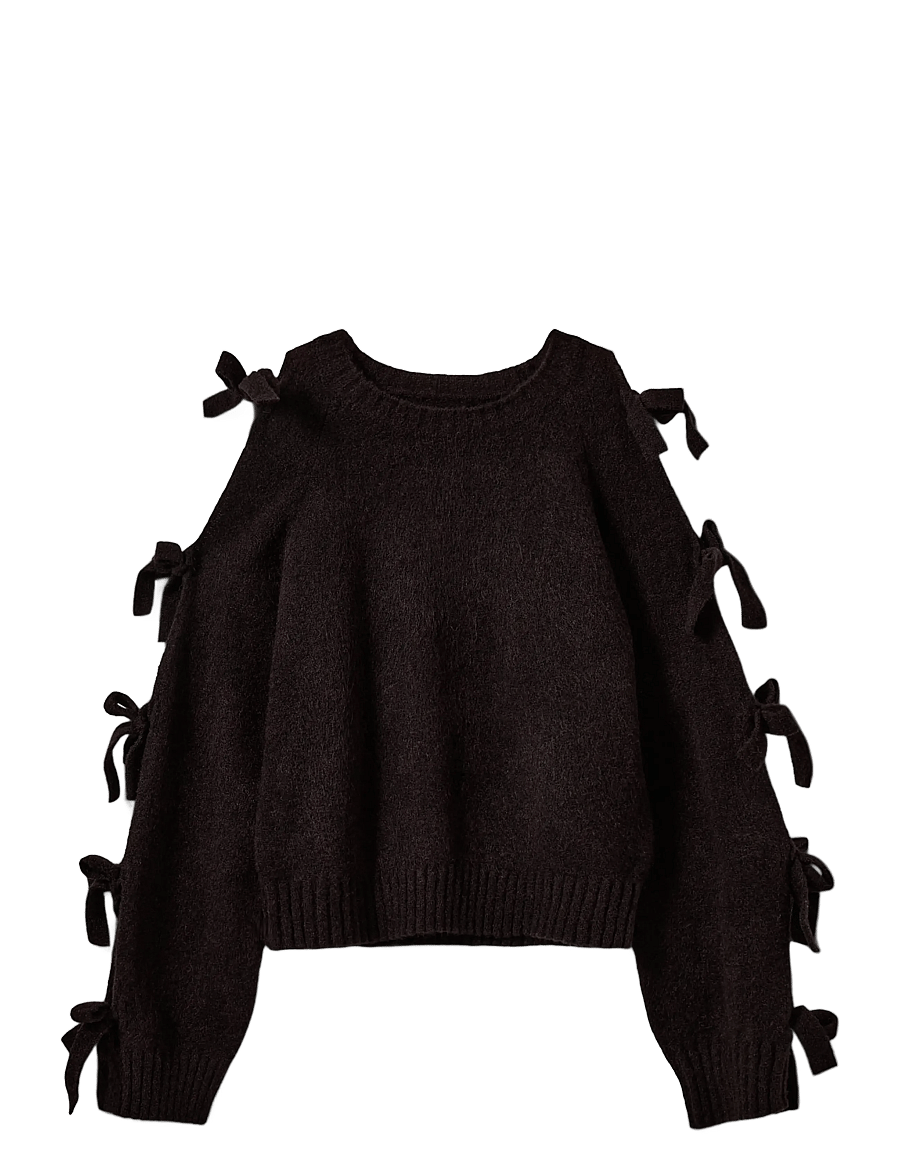 Sofie Schnoor Young - PERMELISY KNIT - trøjer - dark brown - 0