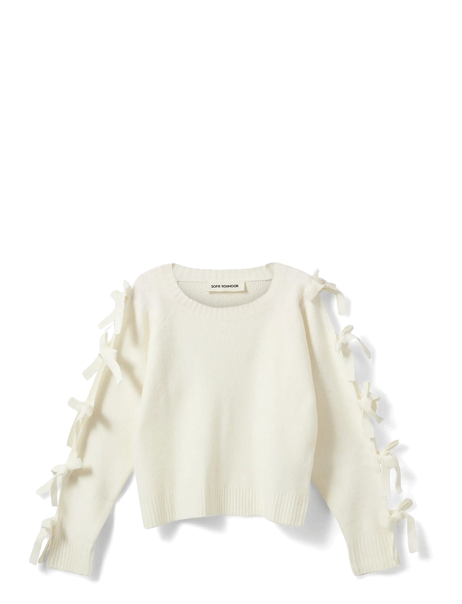 Sofie Schnoor Young - PERMELISY KNIT - stickade tröjor - off white - 0