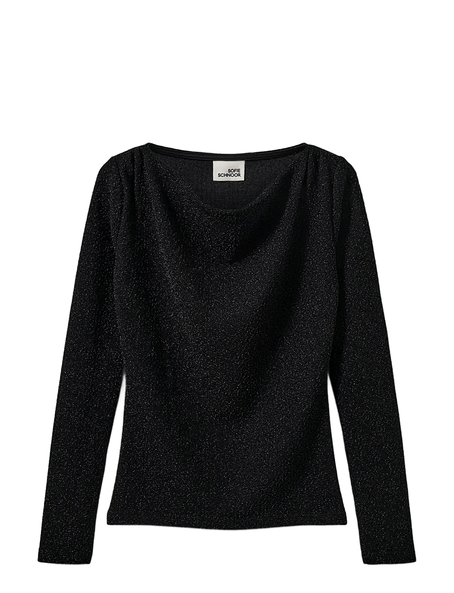 Sofie Schnoor Young - CILLYSY BLOUSE - bluser & tunikaer - black glitter - 0