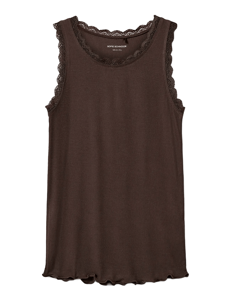Sofie Schnoor Young - ASTRIDSY TOP - tanktops - brown fudge - 0