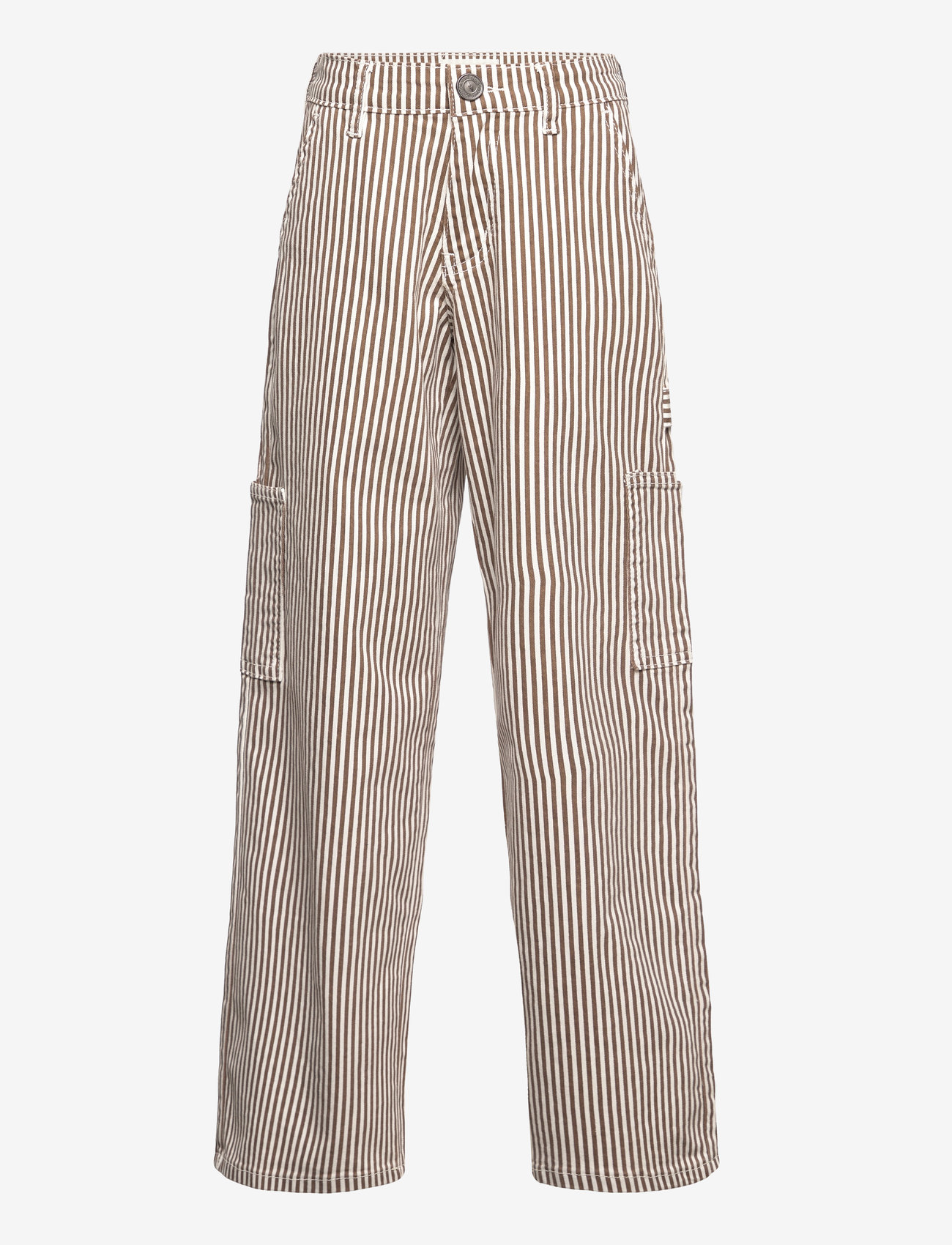 Sofie Schnoor Young - GITTESY TROUSERS - sügisesed riided - brown striped - 0