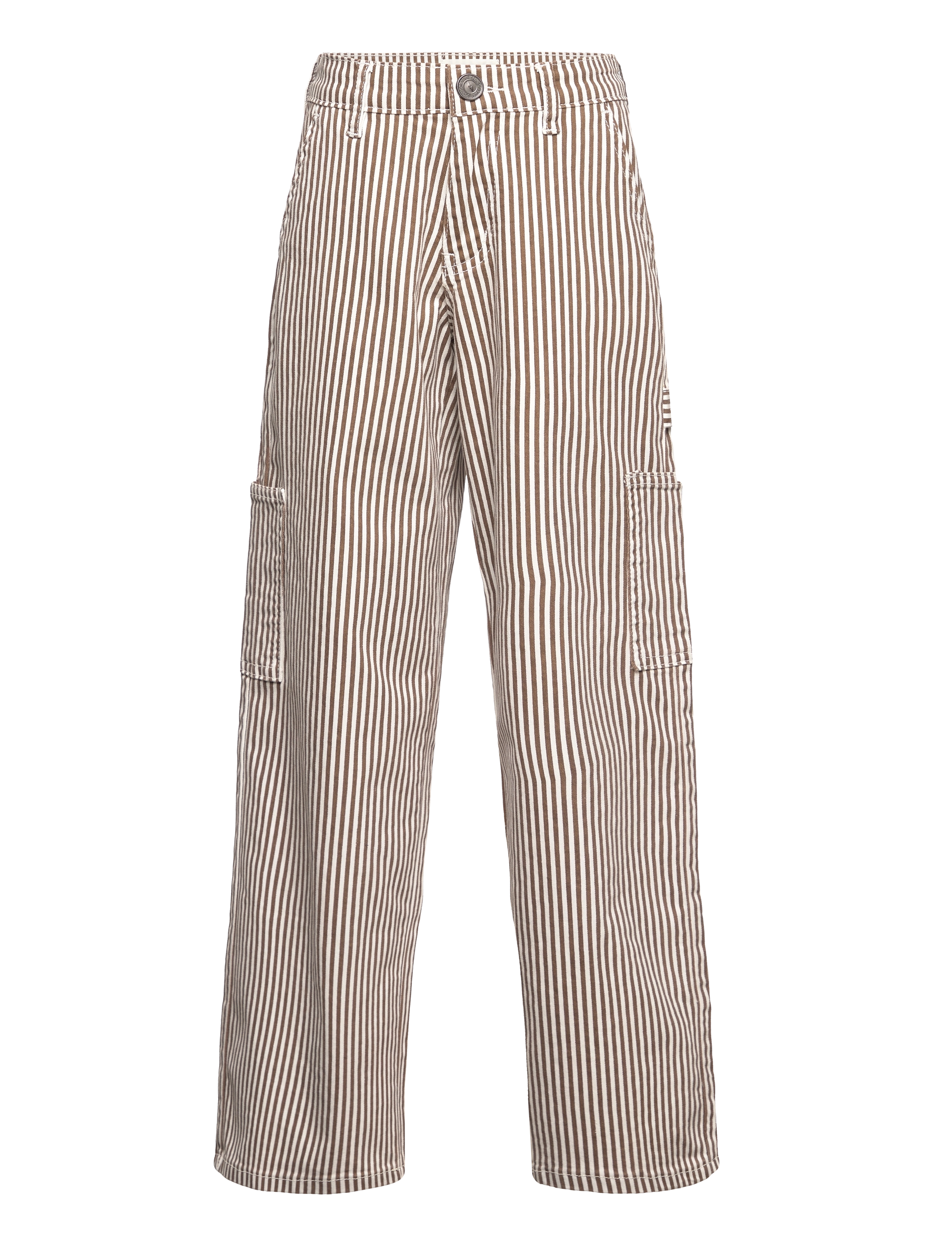 Sofie Schnoor Young GITTESY TROUSERS - Kleidung - BROWN STRIPED / brown