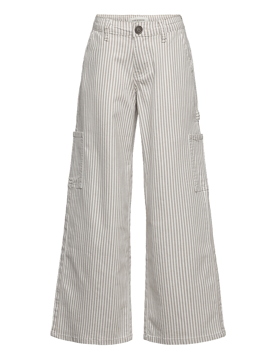 Sofie Schnoor Young - GITTESY TROUSERS - trousers - light brown striped - 0