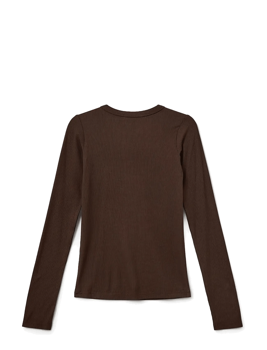 Sofie Schnoor Young - PETRICIASY T-SHIRT - long-sleeved t-shirts - brown fudge - 1