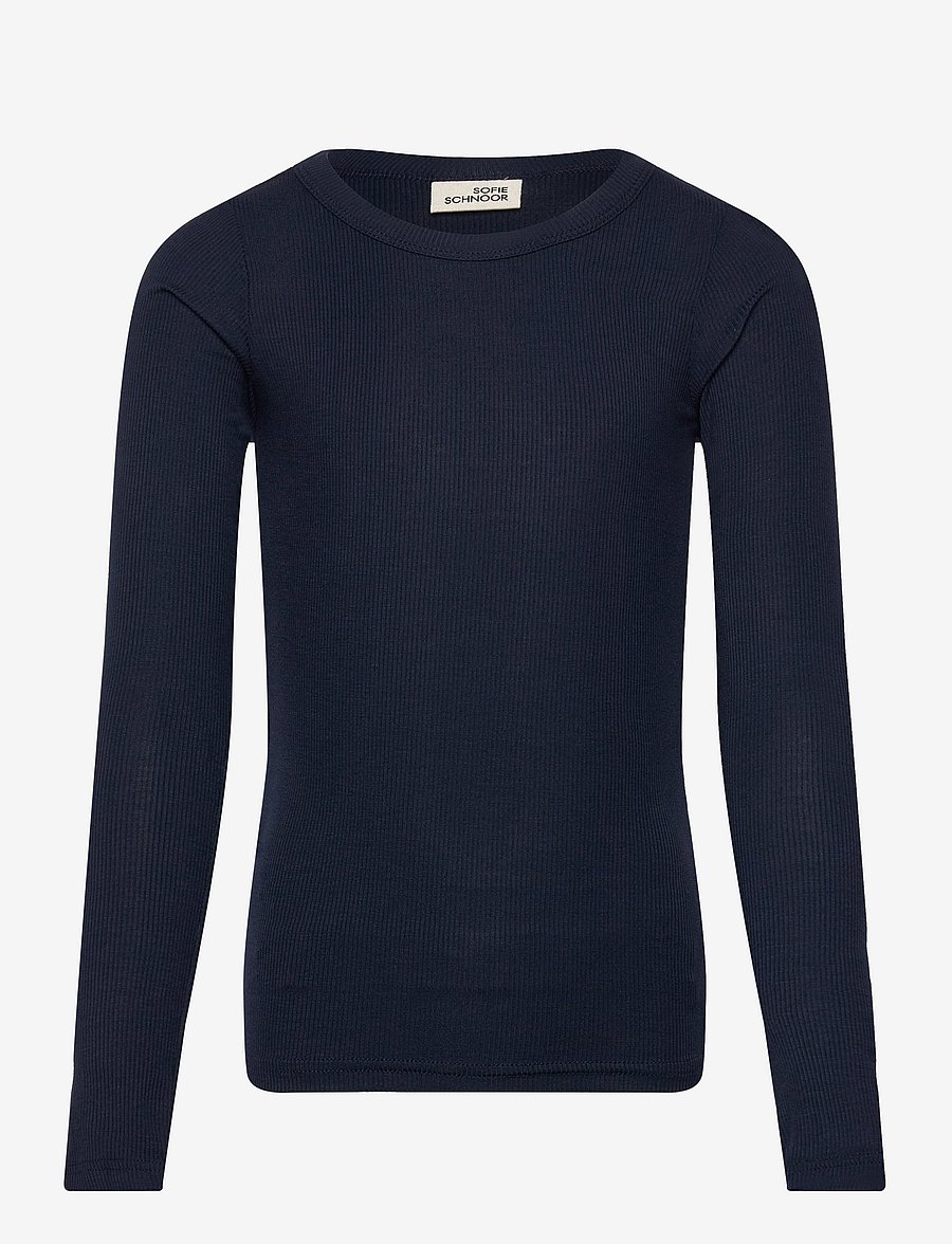 Sofie Schnoor Young - PETRICIASY T-SHIRT - langærmede t-shirts - navy blue - 0