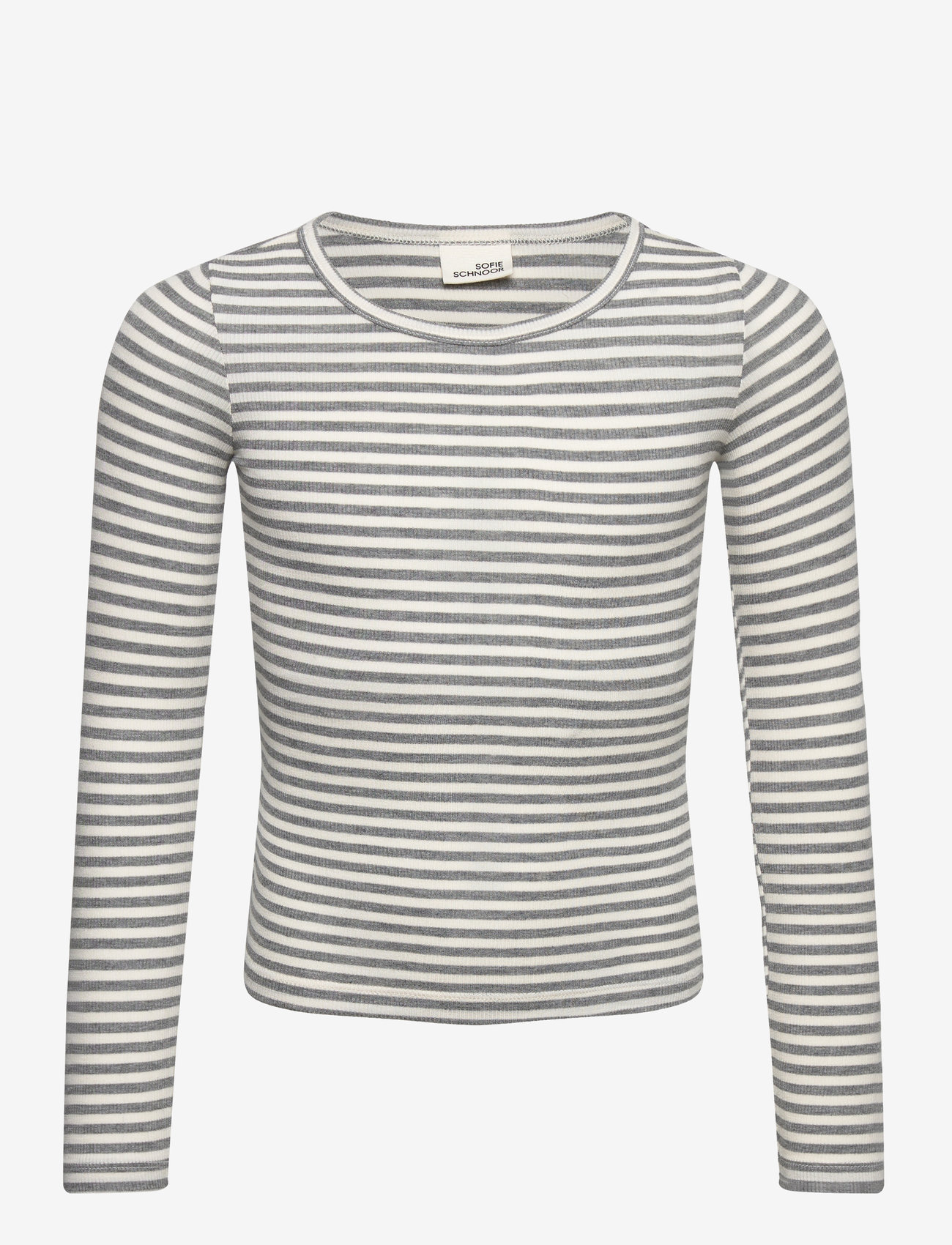 Sofie Schnoor Young - PETRICIASY T-SHIRT LONG SLEEVE - långärmade t-shirts - grey striped - 0