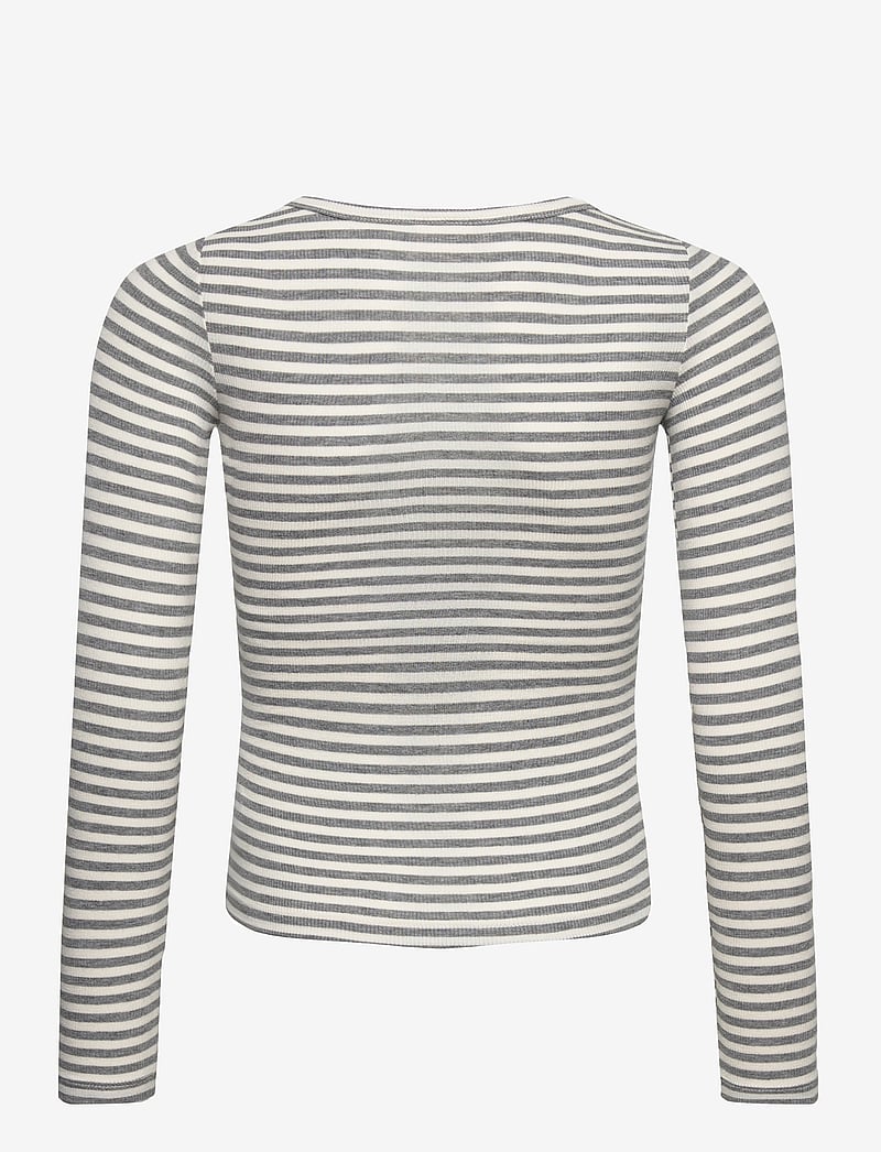 Sofie Schnoor Young - PETRICIASY T-SHIRT LONG SLEEVE - långärmade t-shirts - grey striped - 1