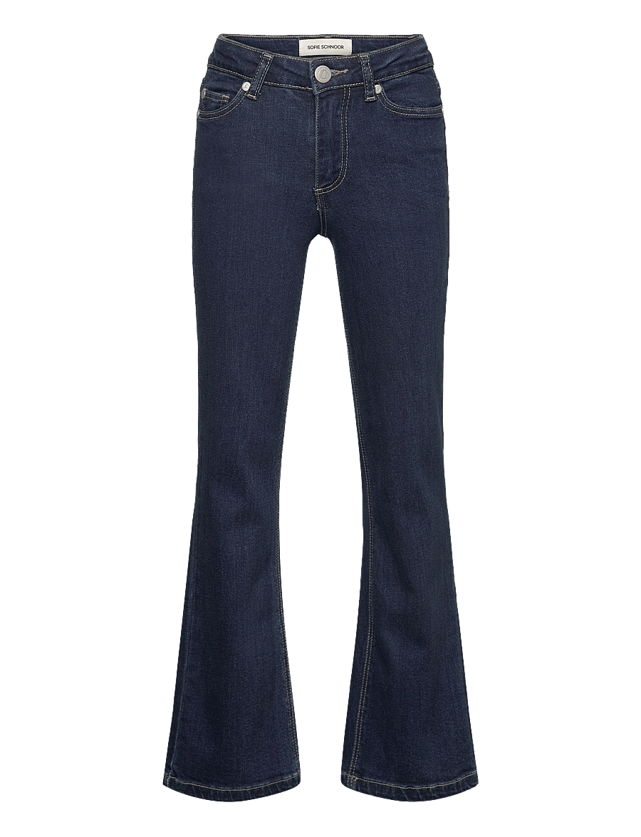 Sofie Schnoor Young - SOFIASY TROUSERS - hosen mit weitem bein - dark denim blue - 0