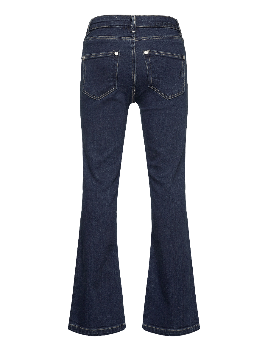 Sofie Schnoor Young - SOFIASY TROUSERS - hosen mit weitem bein - dark denim blue - 1