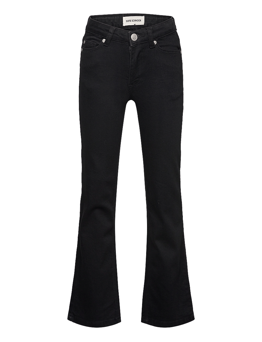 Sofie Schnoor Young - SOFIASY TROUSERS - víðar gallabuxur - washed black - 0