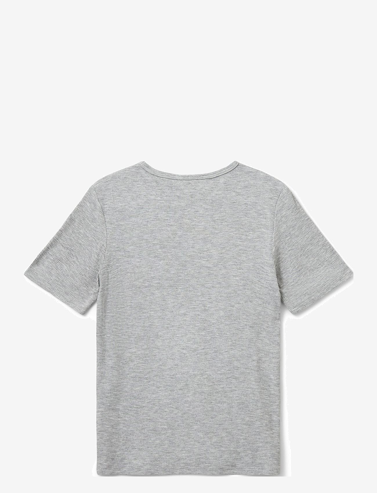 Sofie Schnoor Young - NATALIASY RIB T-SHIRT - kortærmede t-shirts - grey mel - 1