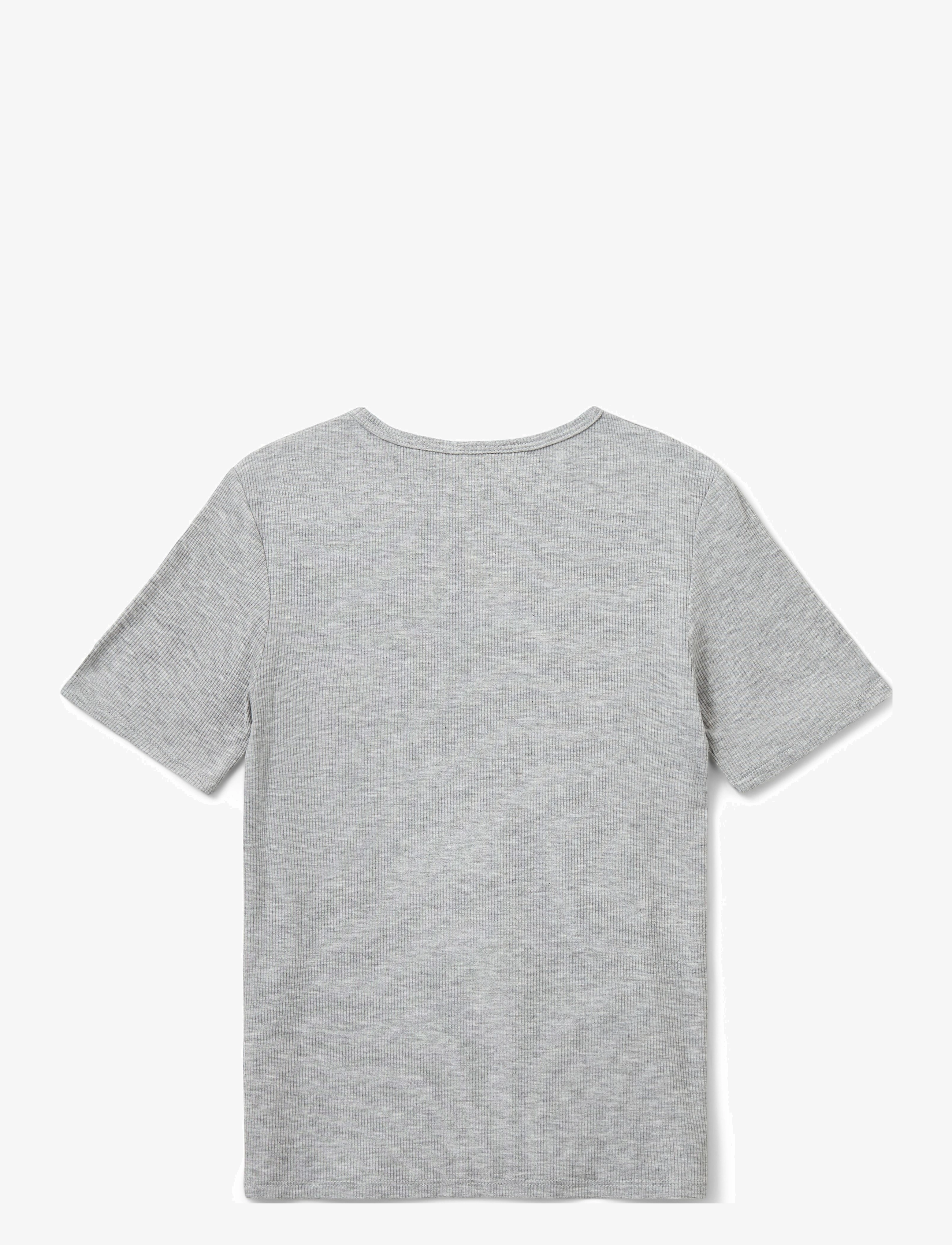Sofie Schnoor Young - NATALIASY RIB T-SHIRT - kurzärmelige - grey mel - 1