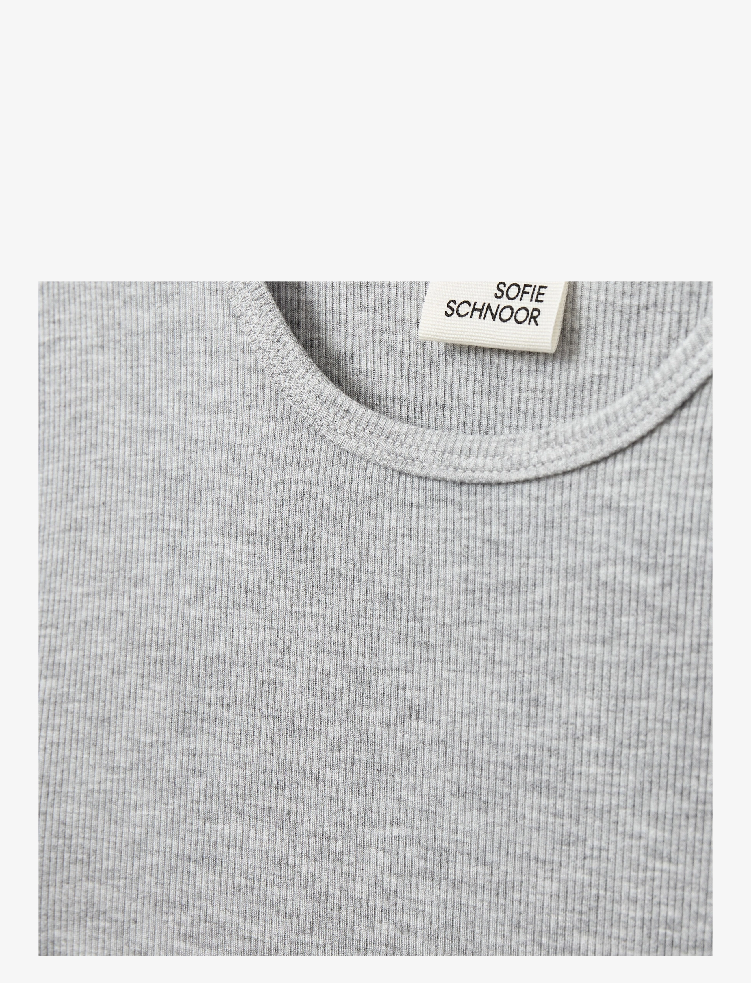 Sofie Schnoor Young - NATALIASY RIB T-SHIRT - kurzärmelige - grey mel - 2
