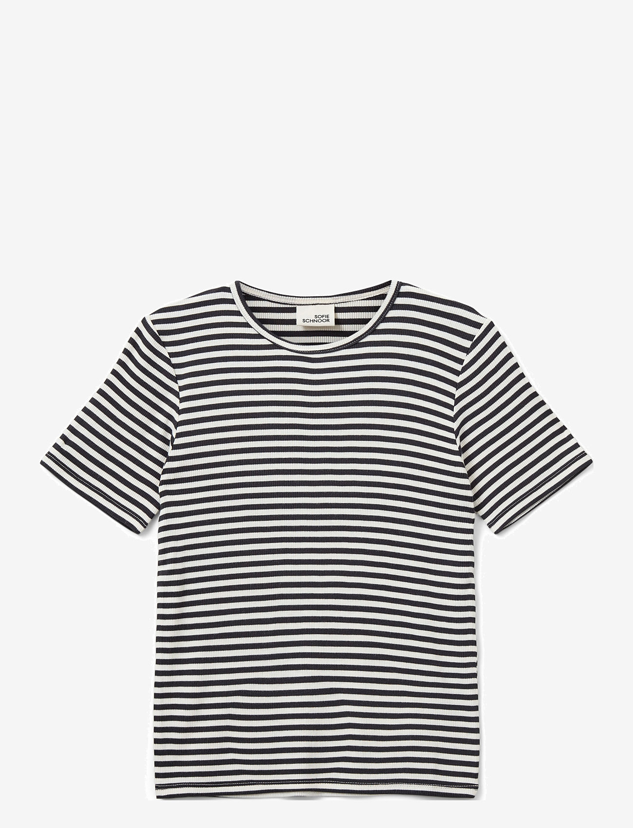 Sofie Schnoor Young - NATALIASY RIB T-SHIRT - kurzärmelige - black striped - 0