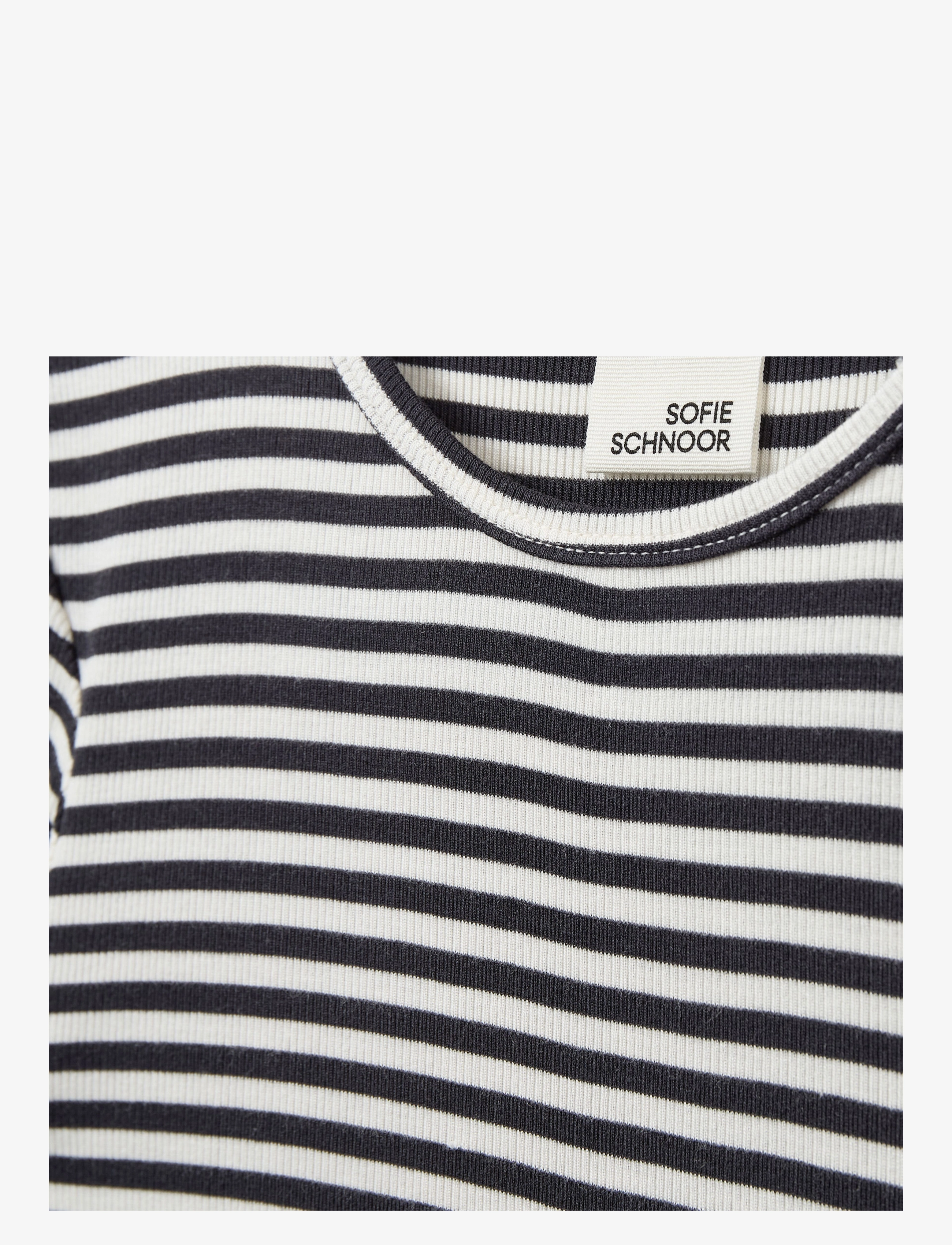 Sofie Schnoor Young - NATALIASY RIB T-SHIRT - kortermede t-skjorter - black striped - 2