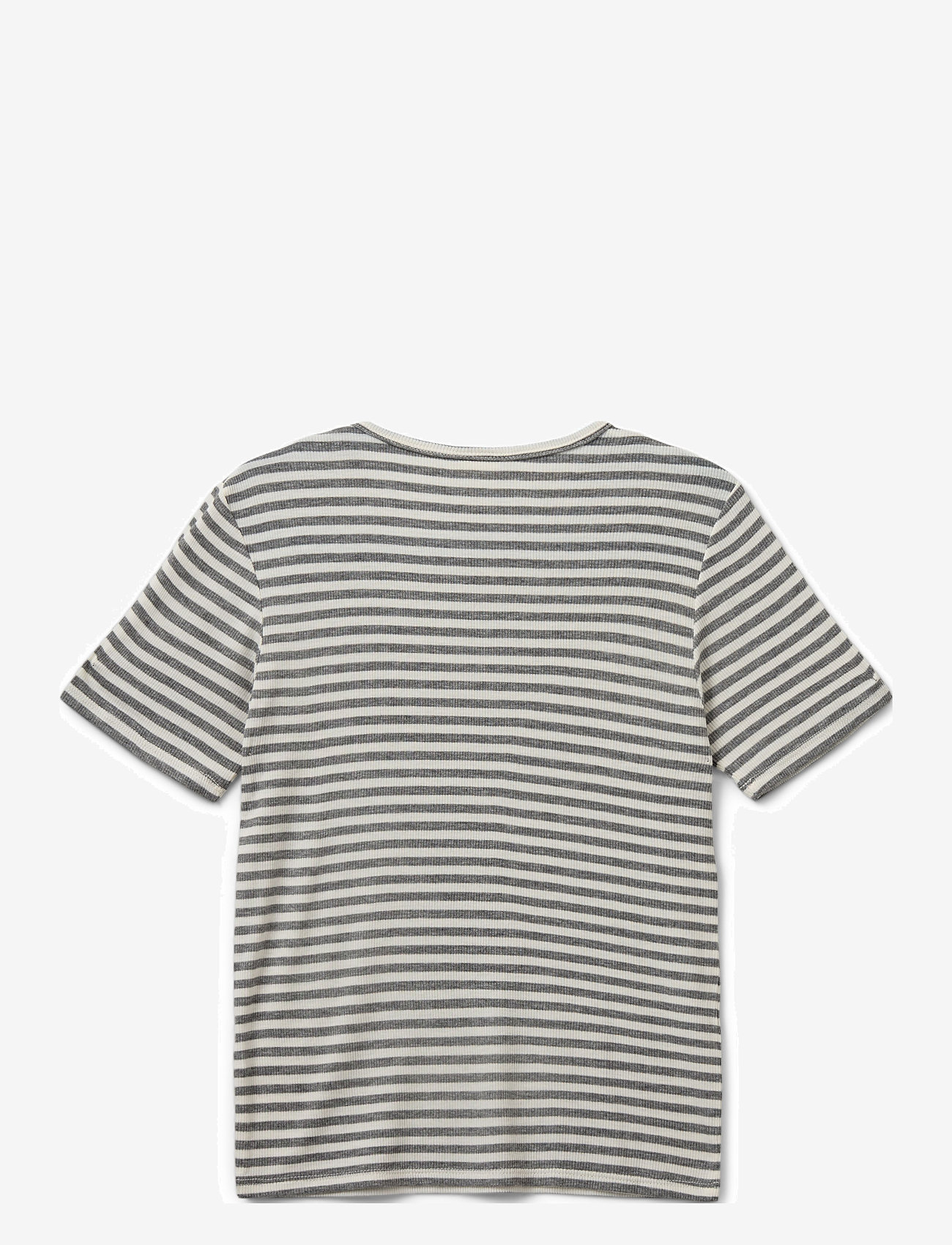 Sofie Schnoor Young - NATALIASY RIB T-SHIRT - lühikeste varrukatega t-särgid - grey striped - 1