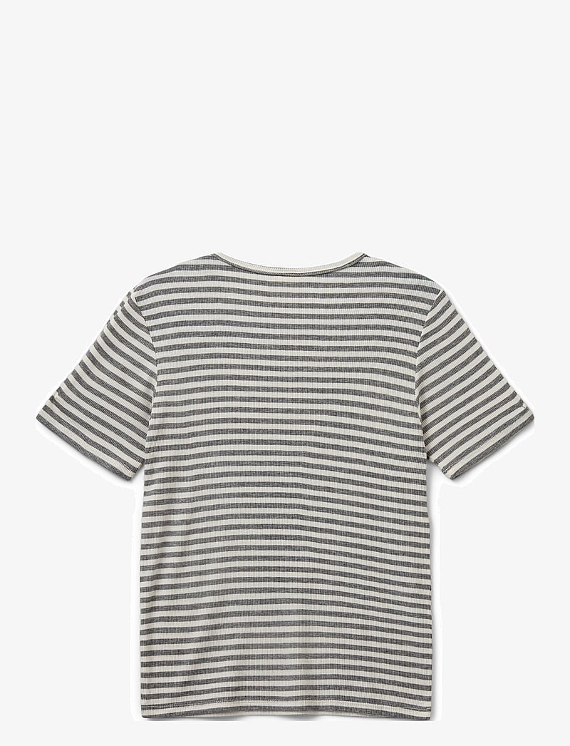 Sofie Schnoor Young - NATALIASY RIB T-SHIRT - lühikeste varrukatega t-särgid - grey striped - 1