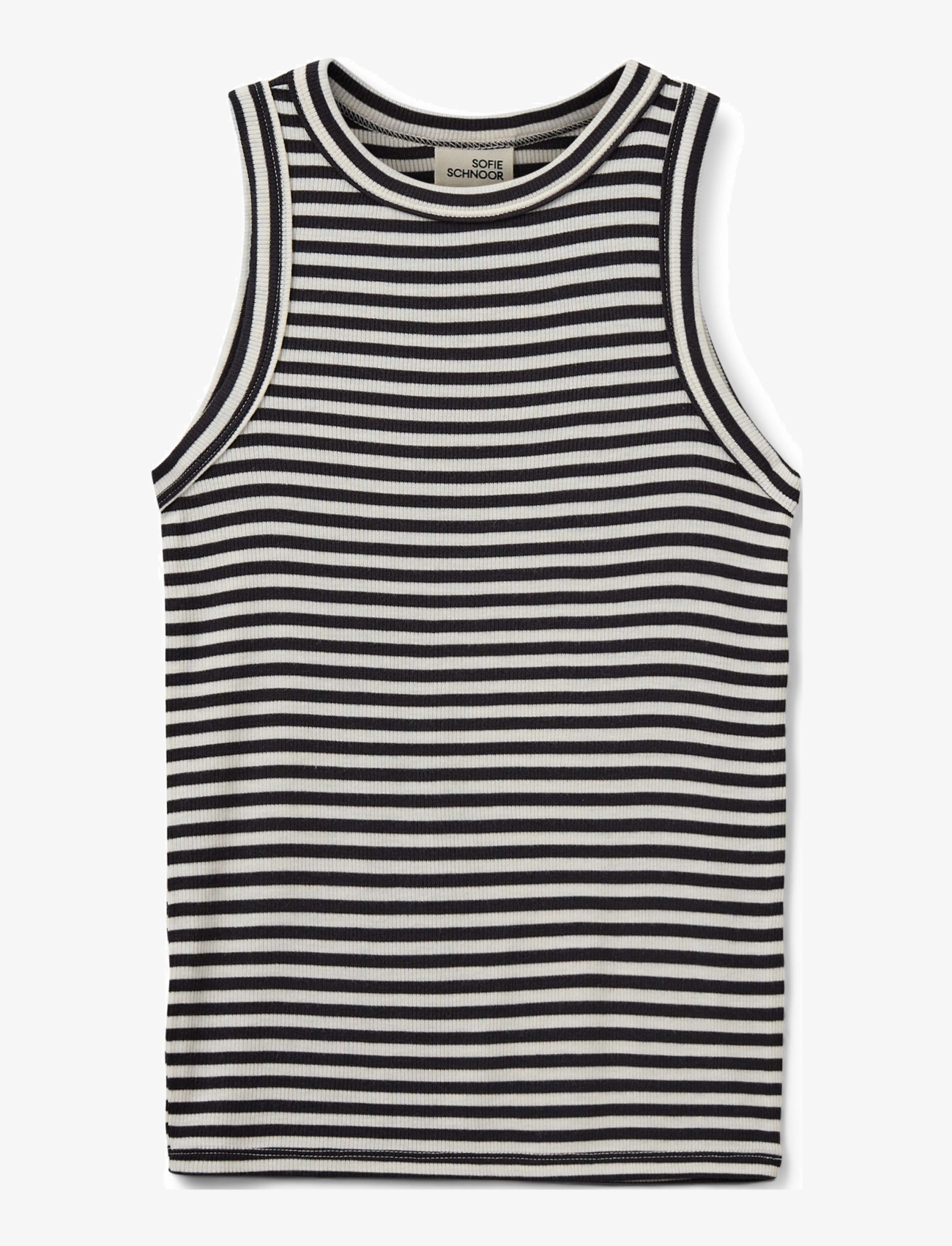 Sofie Schnoor Young Julliesy Rib Top, 128, T-shirts, Schwarz - Sleeveless, Kinder