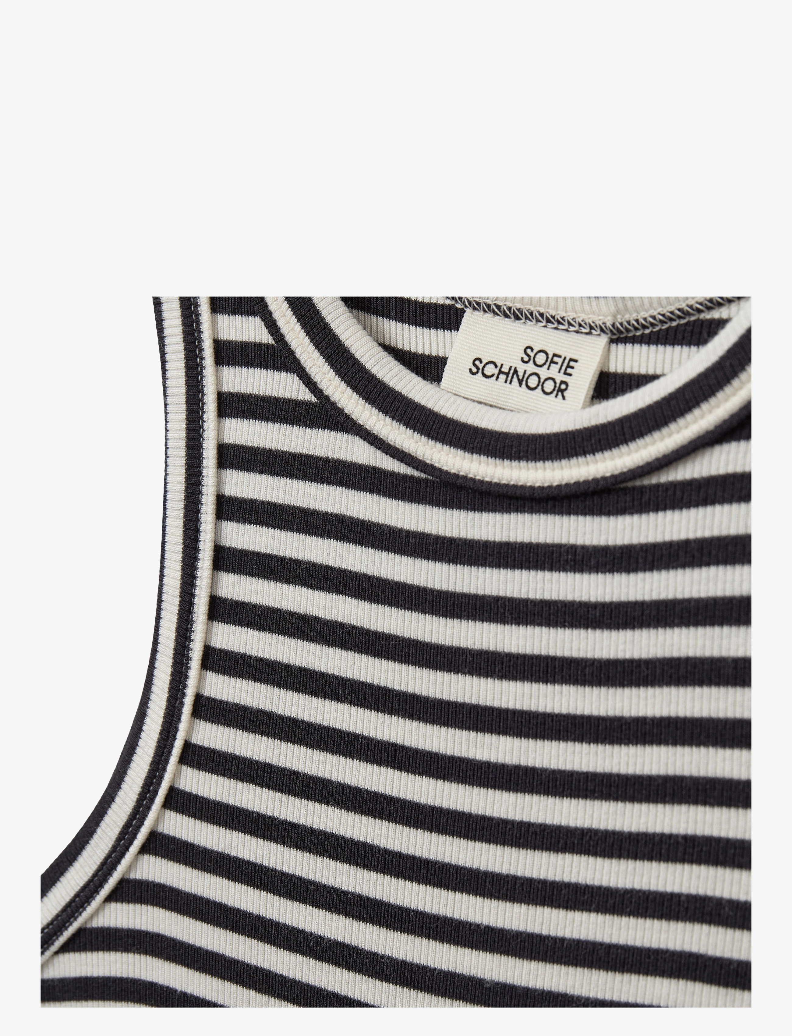 Sofie Schnoor Young - JULLIESY RIB TOP - topi bez piedurknēm - black striped - 2