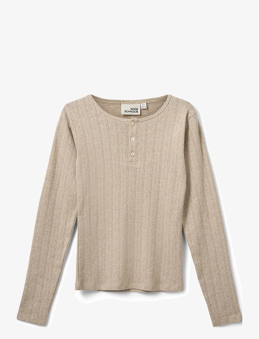 Sofie Schnoor Young - PETRICIASY T-SHIRT - långärmade t-shirts - beige - 0