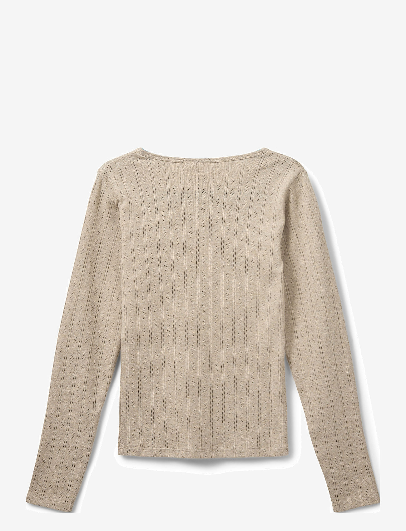 Sofie Schnoor Young - PETRICIASY POINTELLE LONGSLEEVE TEE - långärmade t-shirts - beige - 1