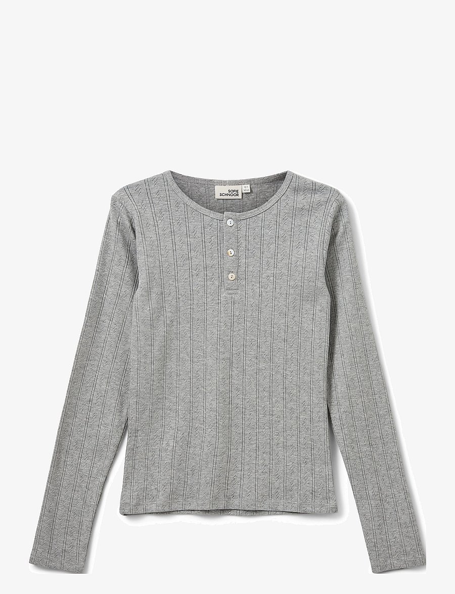 Sofie Schnoor Young - PETRICIASY T-SHIRT - pikkade varrukatega t-särgid - grey mel - 1