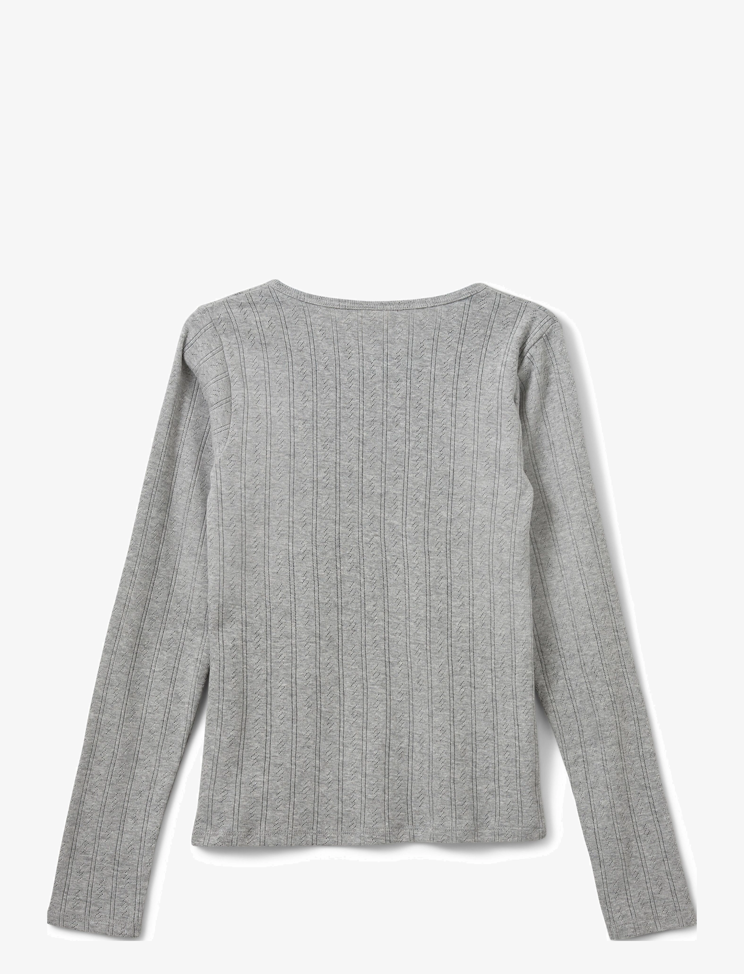 Sofie Schnoor Young - PETRICIASY POINTELLE LONGSLEEVE TEE - pitkähihaiset t-paidat - grey mel - 2