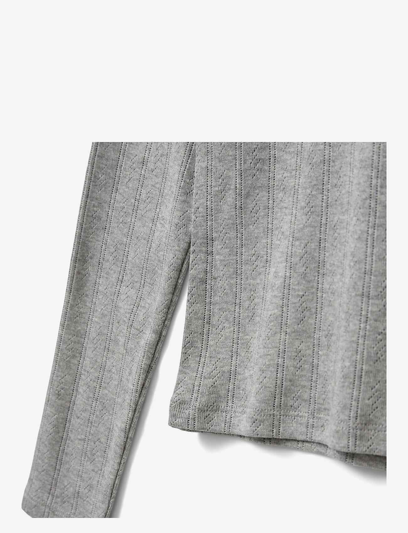 Sofie Schnoor Young - PETRICIASY POINTELLE LONGSLEEVE TEE - long-sleeved t-shirts - grey mel - 3