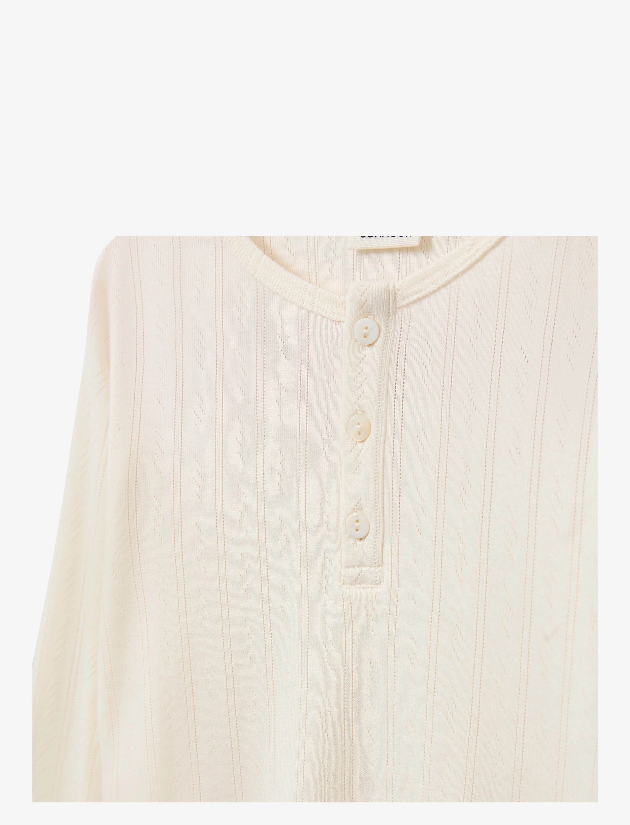 Sofie Schnoor Young - PETRICIASY POINTELLE LONGSLEEVE TEE - toppar & t-shirts - off white - 3