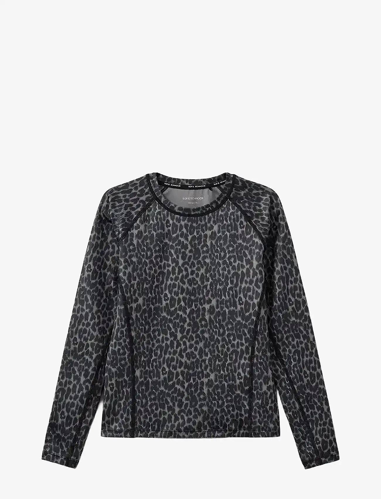 Sofie Schnoor Young - KATHRINESY T-SHIRT - langærmede t-shirts - grey leopard - 0