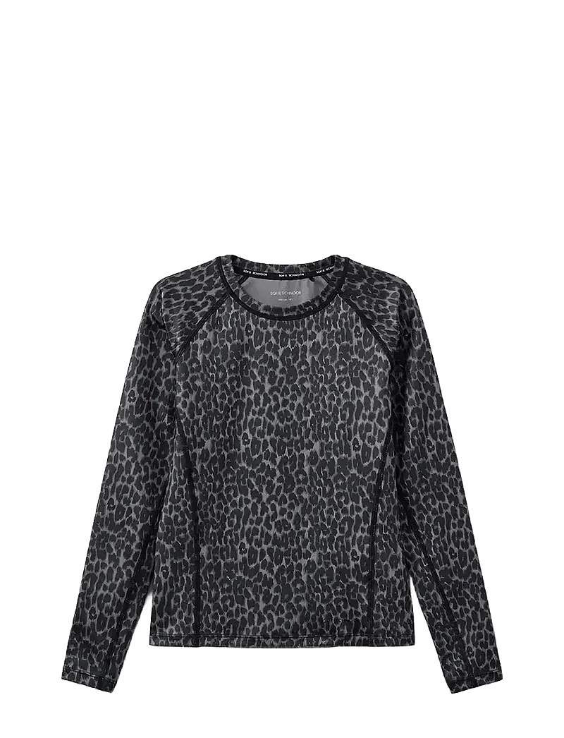Sofie Schnoor Young - KATHRINESY T-SHIRT - langærmede t-shirts - grey leopard - 0