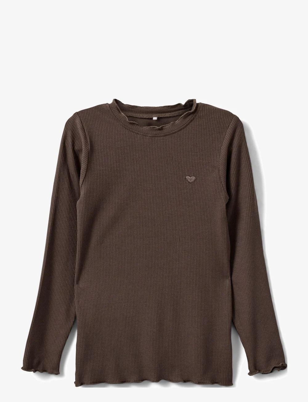 Sofie Schnoor Young - FINJASK T-SHIRT LONG SLEEVE - langærmede t-shirts - chocolate brown - 0