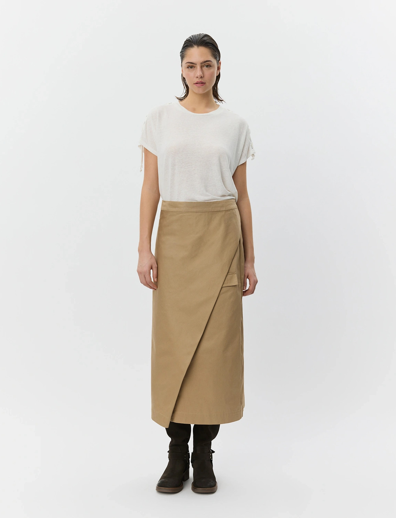 Sofie Schnoor Katrinesw Midi Wrap Skirt - Beige - 34